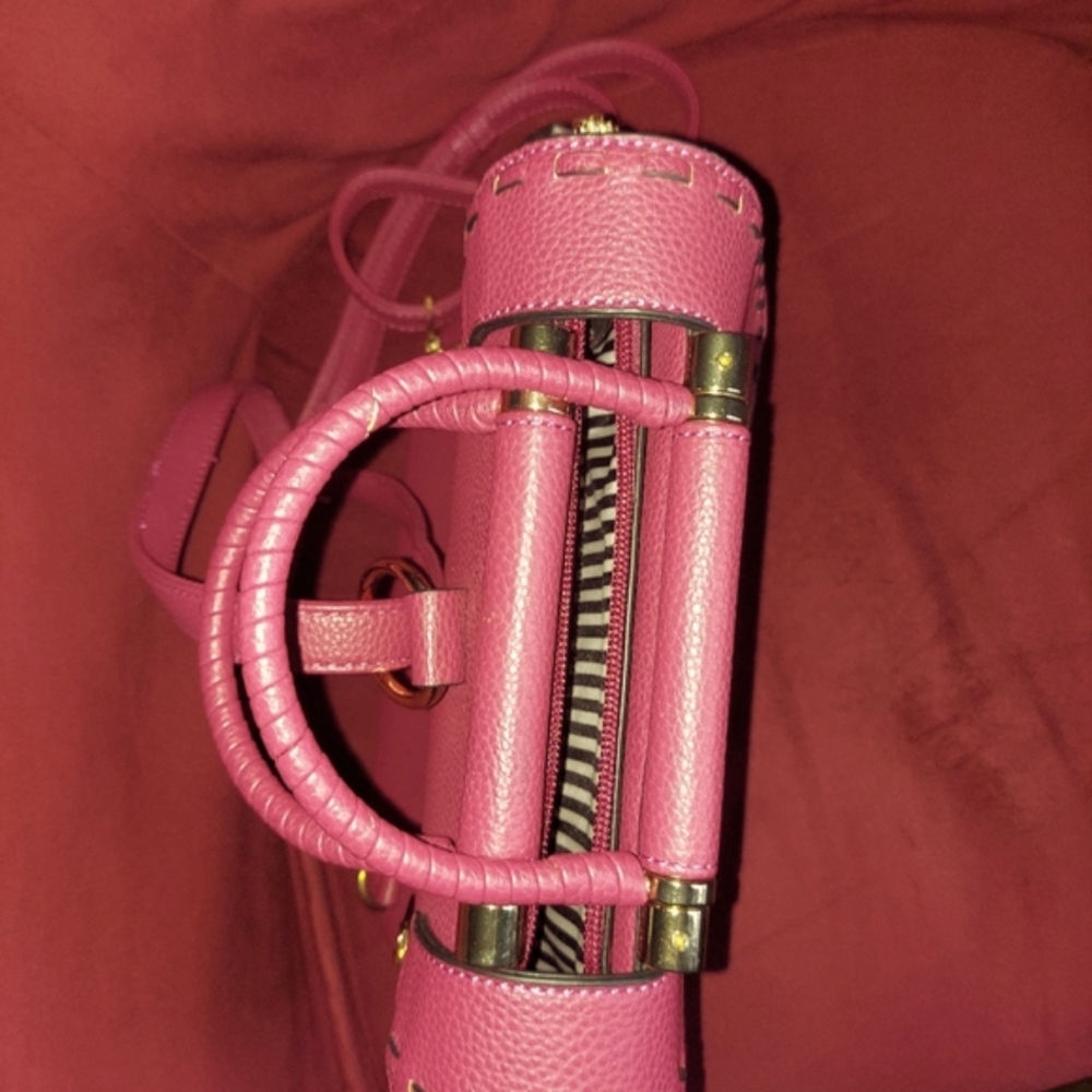 Handbag Backpack NO Brand Name,  Good Used Condition Dark Pinkish Color - Picture 6 of 14